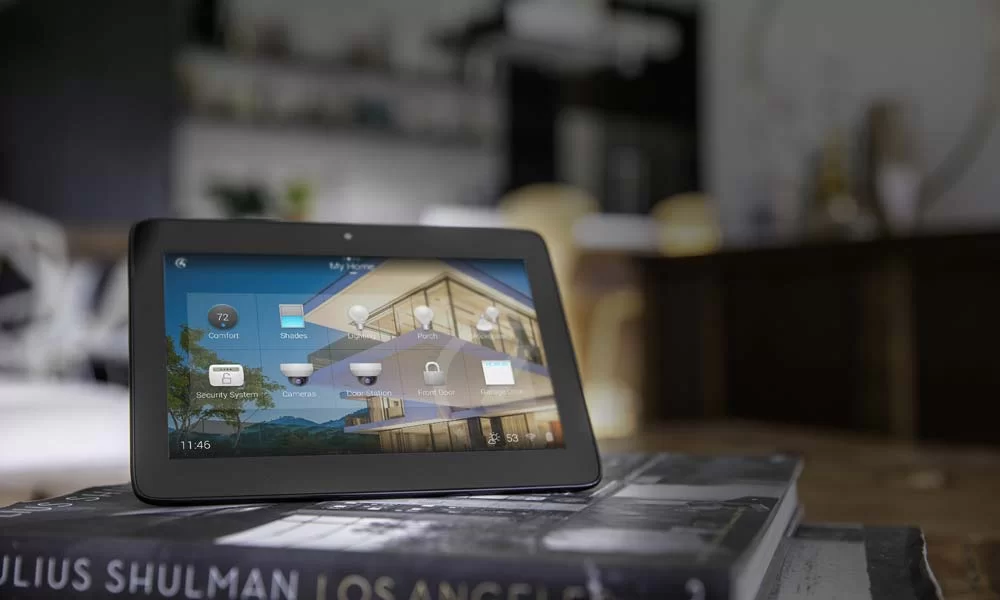 Room with Control4 lighting control